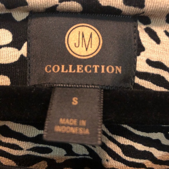 MCollection Cream And Black Multicolor Top Size Small - Picture 3 of 6